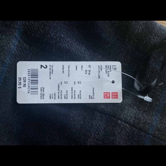 Cute plaid UNIQLO skirt in perfect condition - Picture 4 of 8